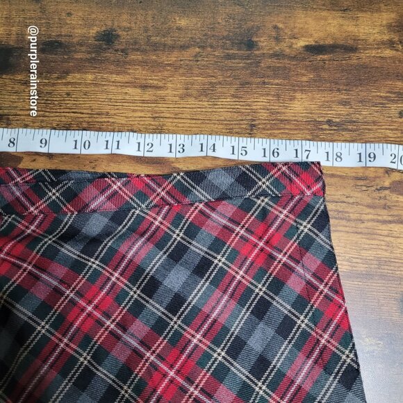 Vtg Willow Bay Tartan Plaid Wrap Skirt Size 14 Preppy 80's 90's Academia - Picture 7 of 10